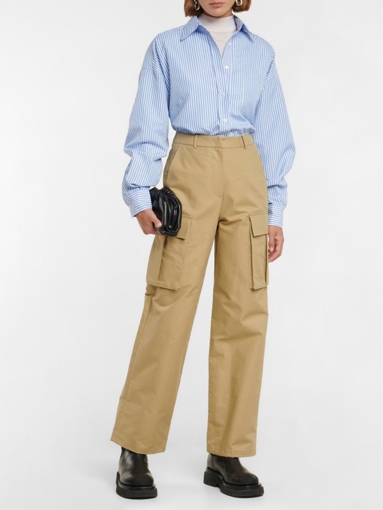 The Frankie Shop Pants - 100% Processed Cotton The Frankie Shop Gia High-Rise Cargo Pants